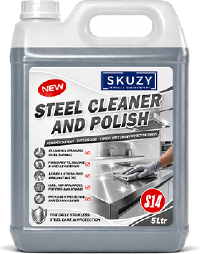 SKUZY steel cleaner polish
